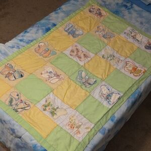 (J54) Butterfly Quilt in Yellow and Green